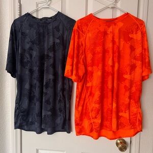 Men's Short Sleeve Active Tee - Orange Camouflage